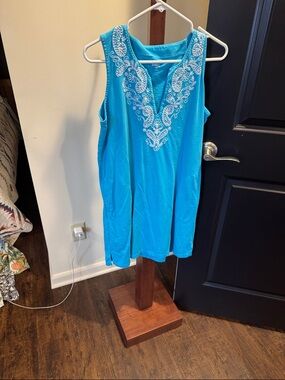 Sleeveless Embroidered V-Neck dress